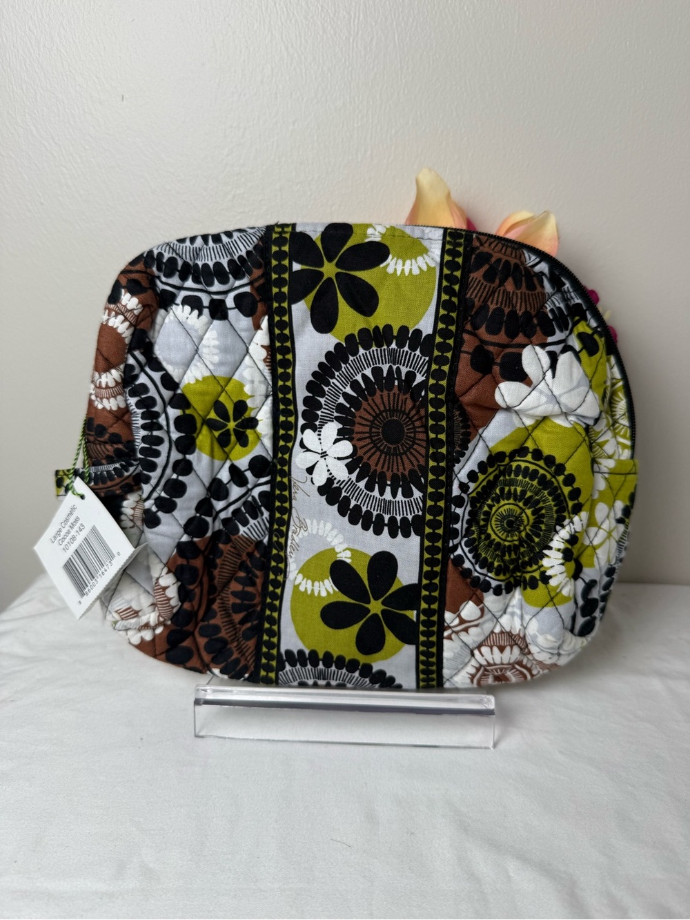 NWT Vera Bradley Cocoa Moss Large Cosmetic Retired Pattern